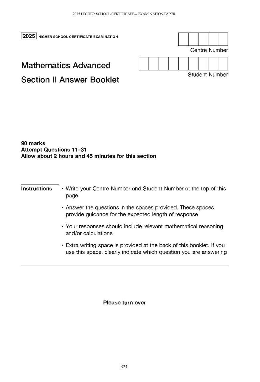 Excel Success One HSC Mathematics Advanced 2026 Edition — inside page 8