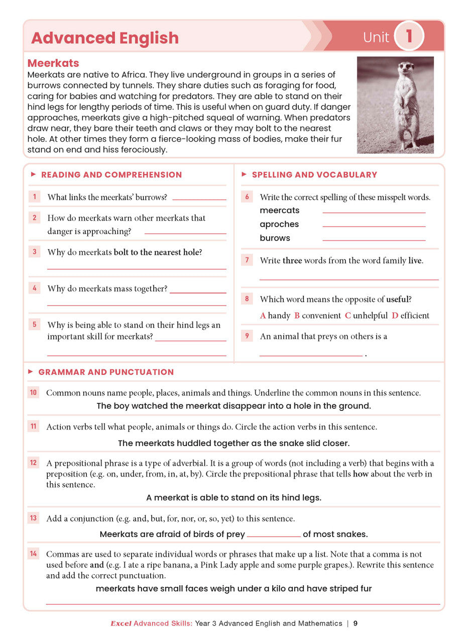 Excel Advanced Skills - Advanced English and Mathematics Year 3 – inside page 4