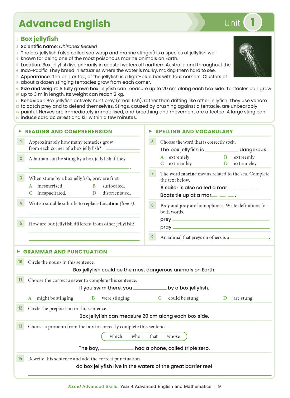 Excel Advanced Skills - Advanced English and Mathematics Year 4 – inside page 4