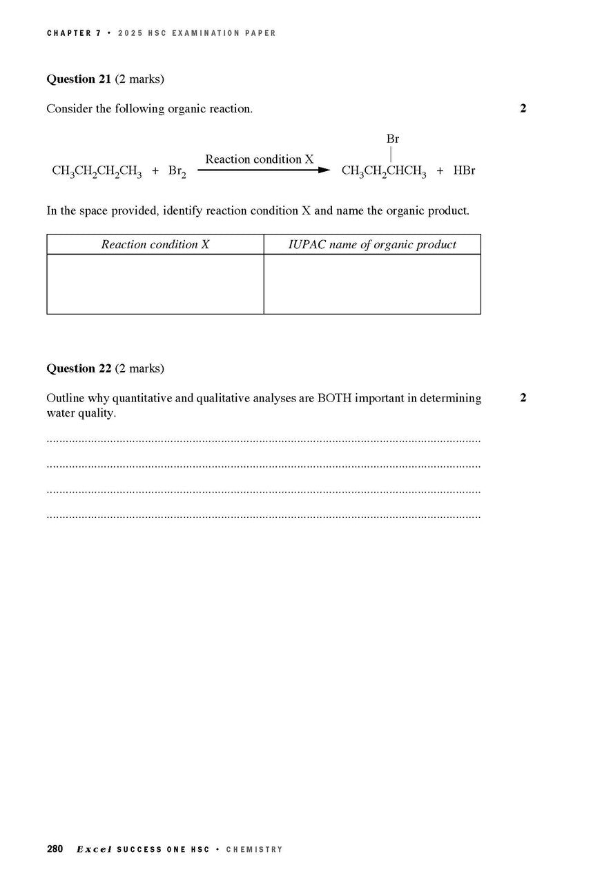 Excel Success One HSC Chemistry 2026 Edition — inside page 9