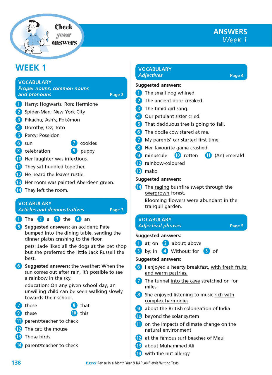 Excel Revise in a Month Year 9 NAPLAN*-style Writing Tests — inside page 10