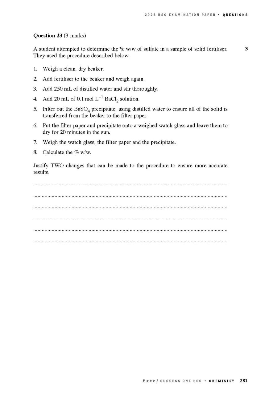 Excel Success One HSC Chemistry 2026 Edition — inside page 10