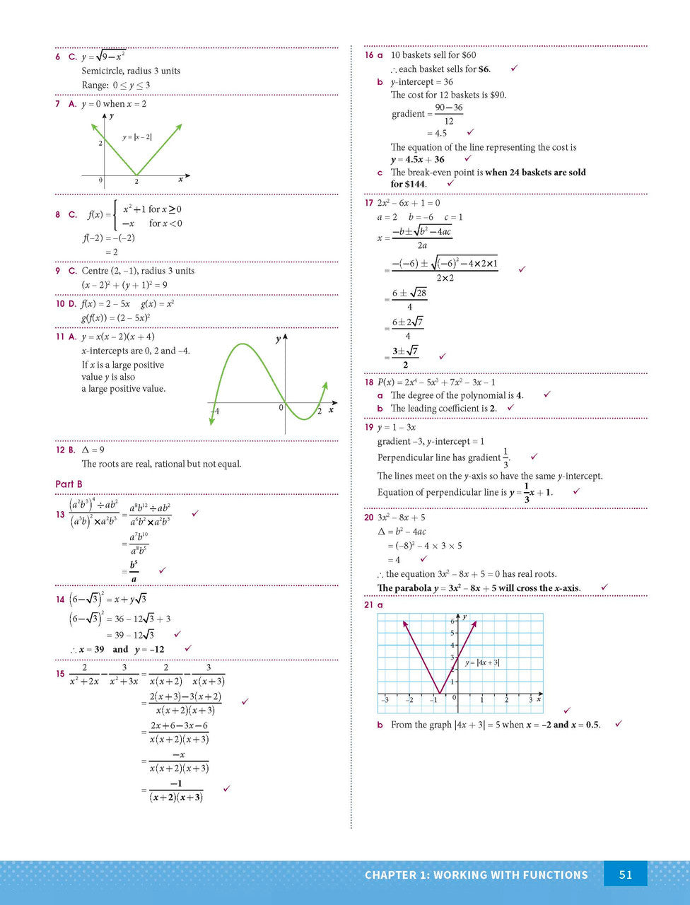 Excel Year 11 Mathematics Advanced Study Guide — inside page 10