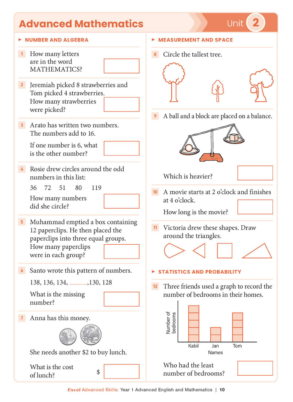 Excel Advanced Skills - Advanced English and Mathematics Year 1 – inside page 5