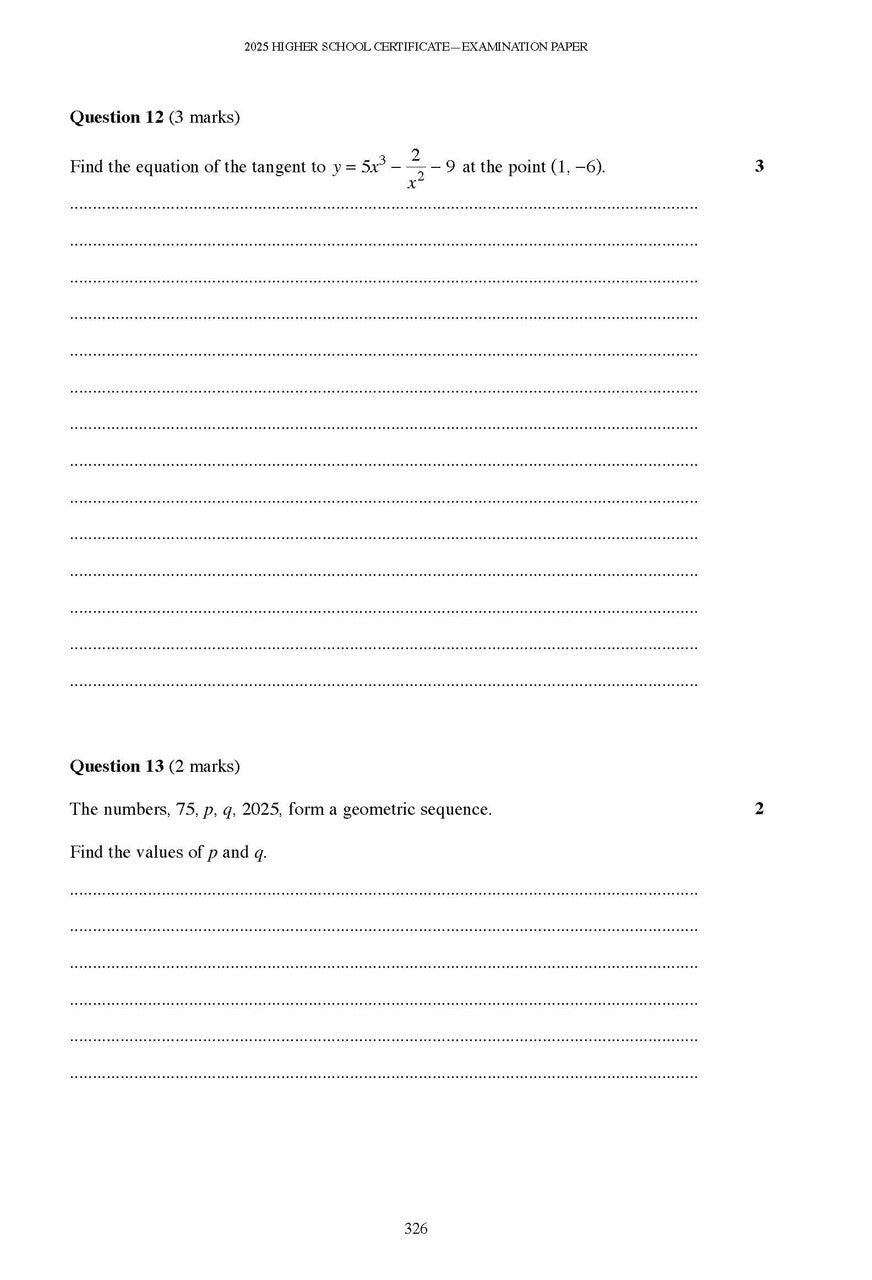 Excel Success One HSC Mathematics Advanced 2026 Edition — inside page 10