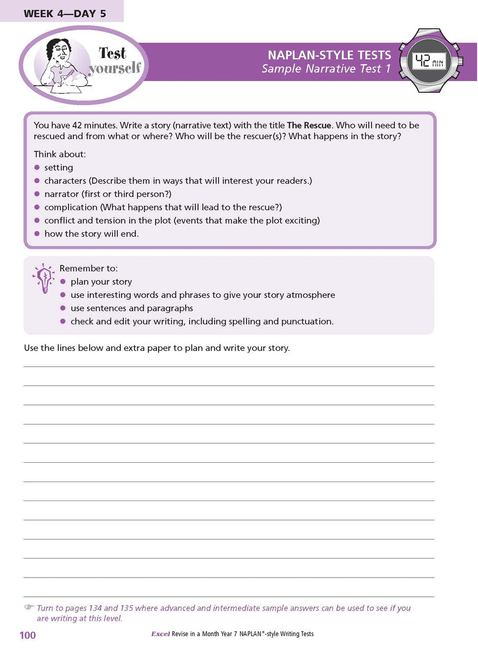 Excel Revise in a Month Year 7 NAPLAN*-style Writing Tests — inside page 10