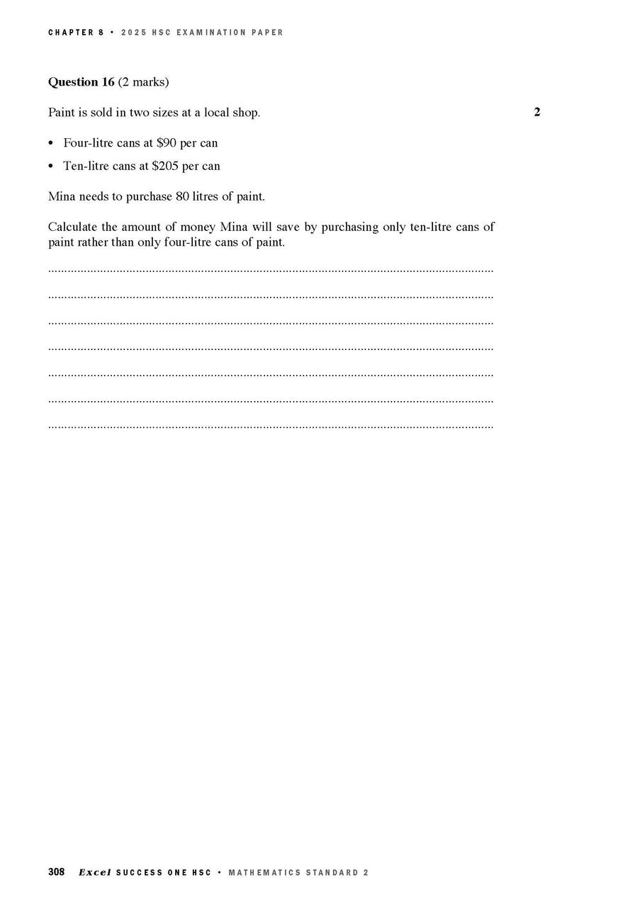 Excel Success One HSC Mathematics Standard 2 2026 Edition — inside page 10