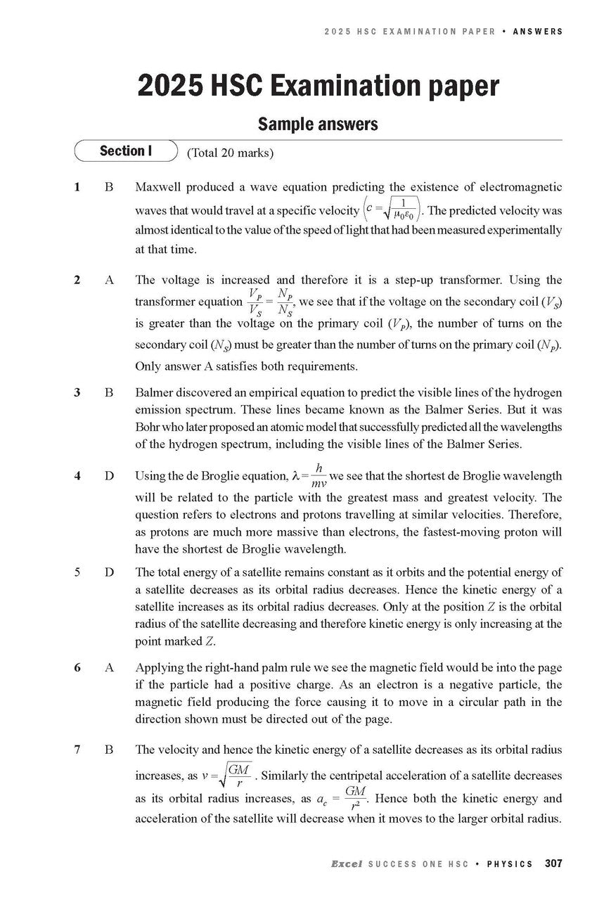 Excel Success One HSC Physics 2026 Edition — inside page 12