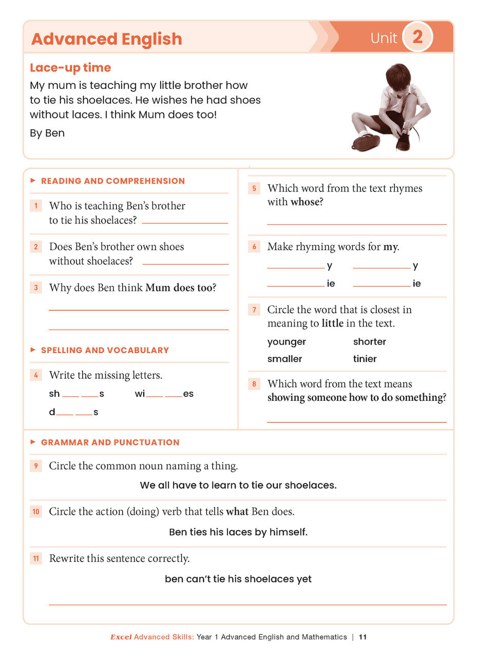 Excel Advanced Skills - Advanced English and Mathematics Year 1 – inside page 6