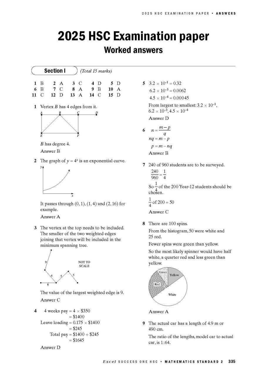 Excel Success One HSC Mathematics Standard 2 2026 Edition — inside page 11