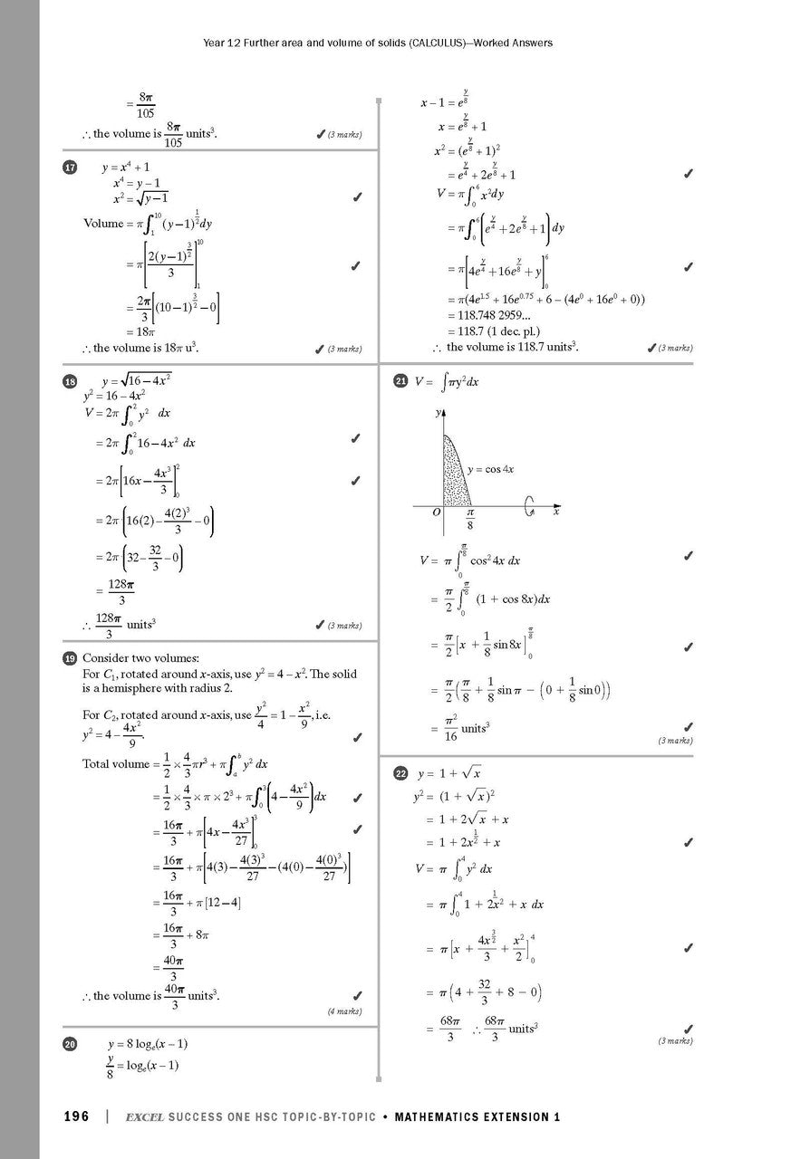 Excel Success One HSC Topic-By-Topic Mathematics Extension 1 2023 Edition — inside page 11