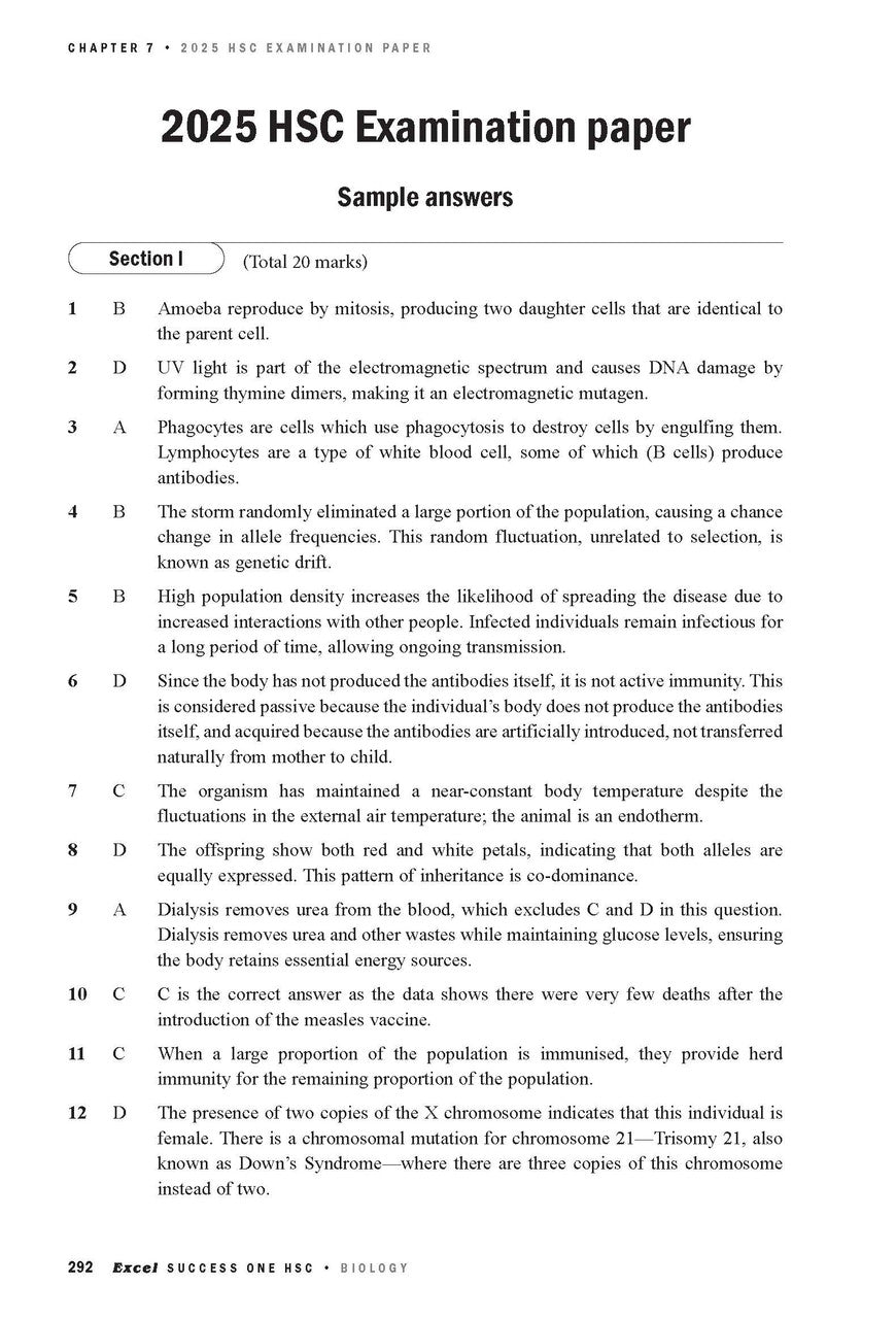 Excel Success One HSC Biology 2026 Edition — inside page 11