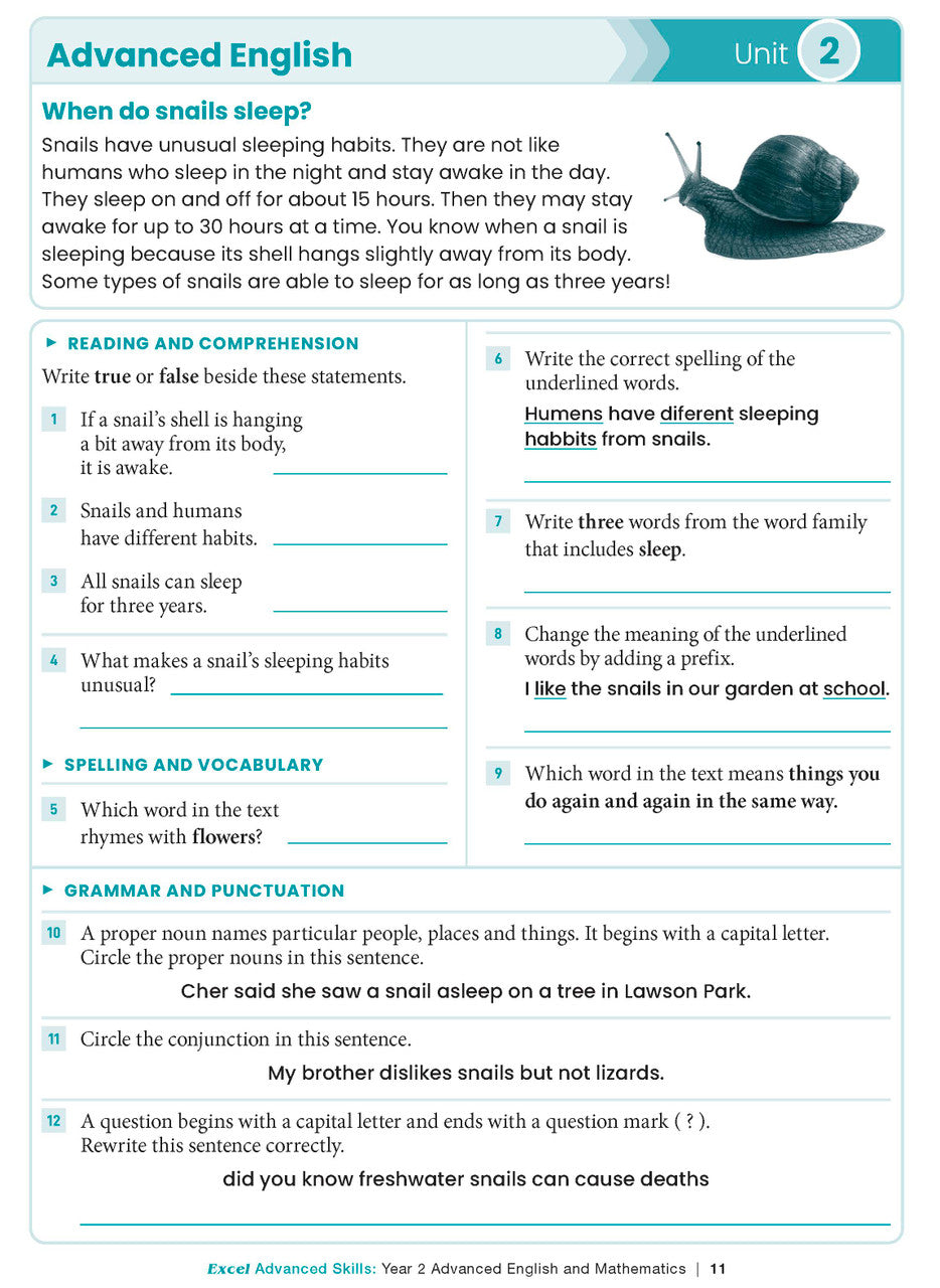 Excel Advanced Skills - Advanced English and Mathematics Year 2 – inside page 6