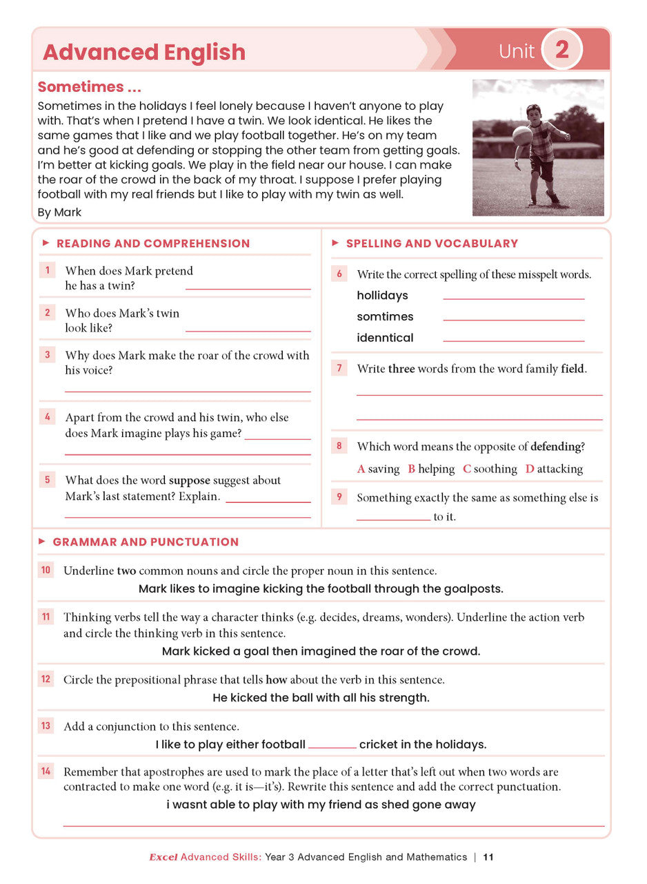 Excel Advanced Skills - Advanced English and Mathematics Year 3 – inside page 6