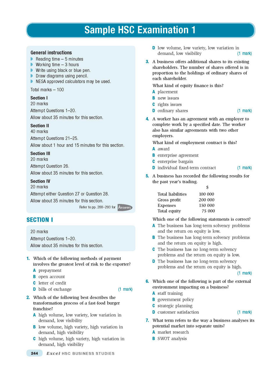 Excel HSC - Business Studies Study Guide — inside page 11