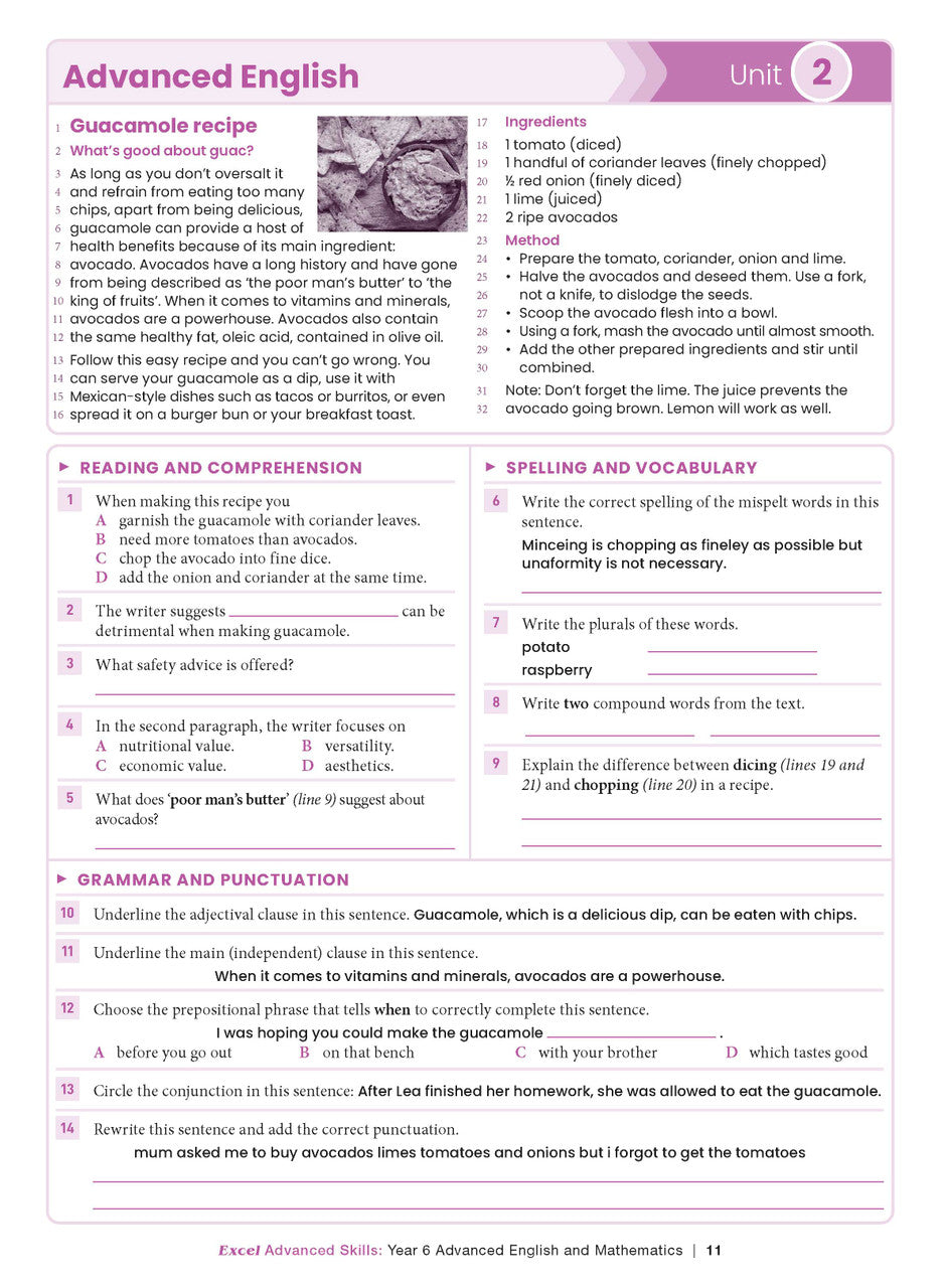 Excel Advanced Skills - Advanced English and Mathematics Year 6 – inside page 6
