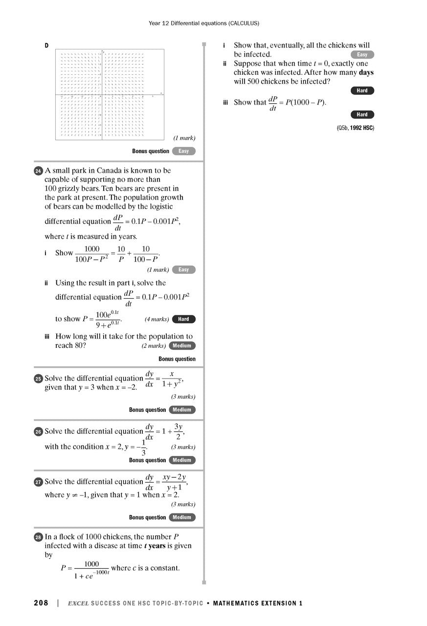 Excel Success One HSC Topic-By-Topic Mathematics Extension 1 2023 Edition — inside page 12