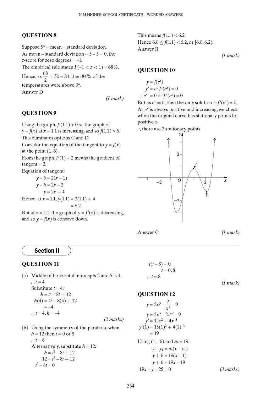 Excel Success One HSC Mathematics Advanced 2026 Edition — inside page 12