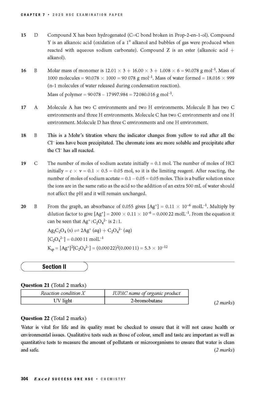 Excel Success One HSC Chemistry 2026 Edition — inside page 12
