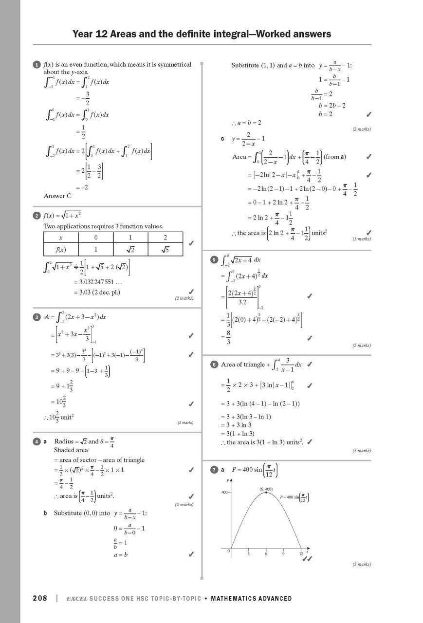 Excel Success One HSC Topic-By-Topic Mathematics Advanced 2023 Edition — inside page 12