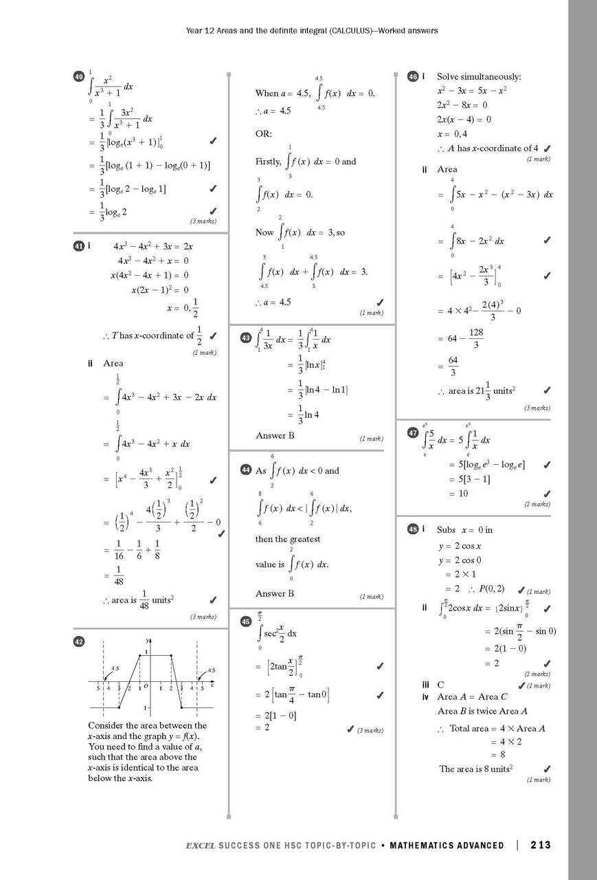 Excel Success One HSC Topic-By-Topic Mathematics Advanced 2023 Edition — inside page 13