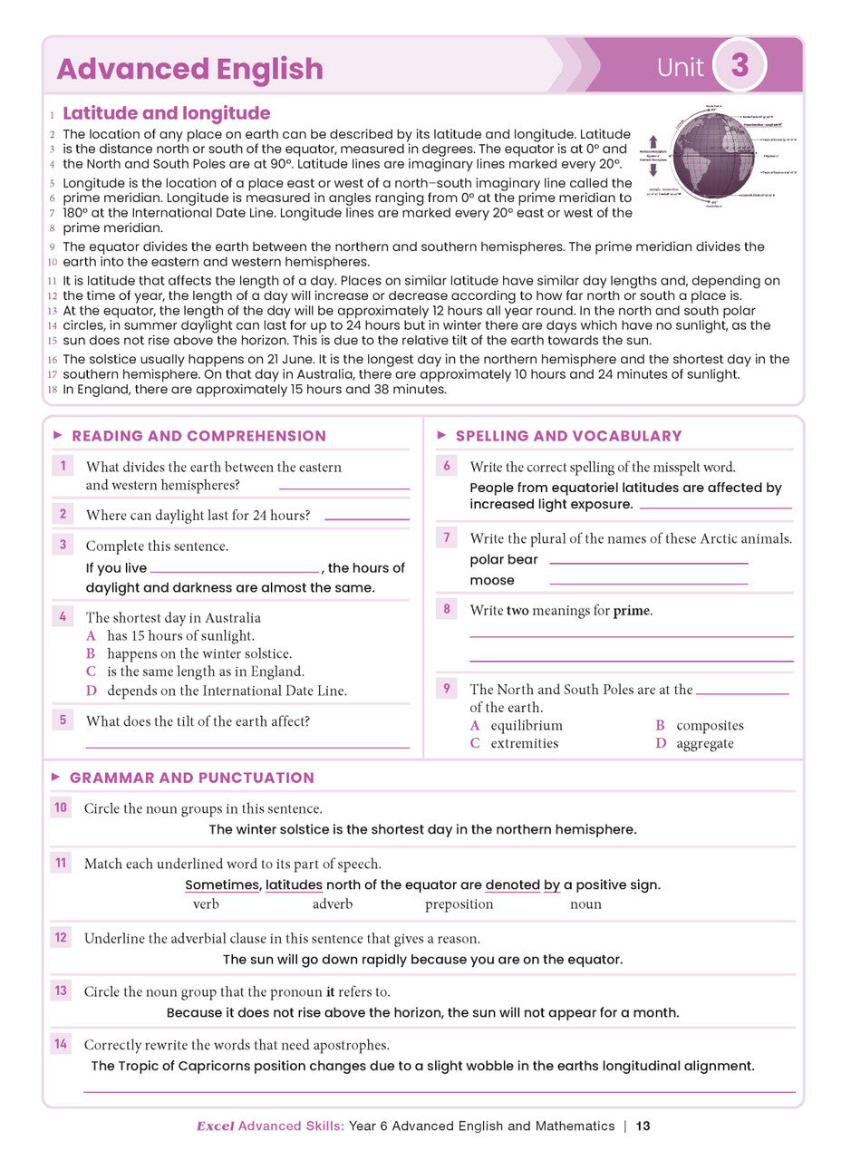 Excel Advanced Skills - Advanced English and Mathematics Year 6 – inside page 8