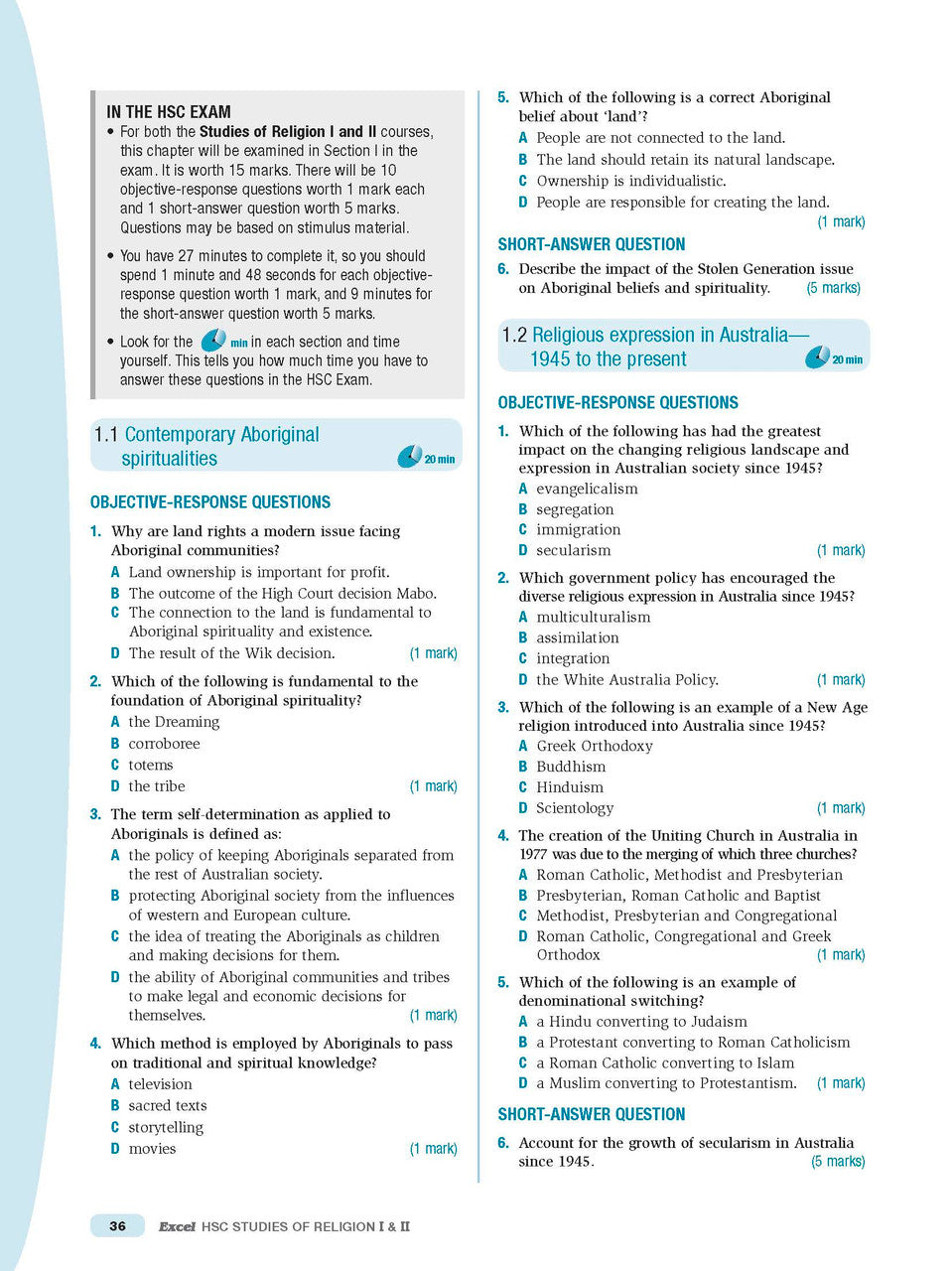 Excel HSC - Studies of Religion I and II Study Guide — inside page 13