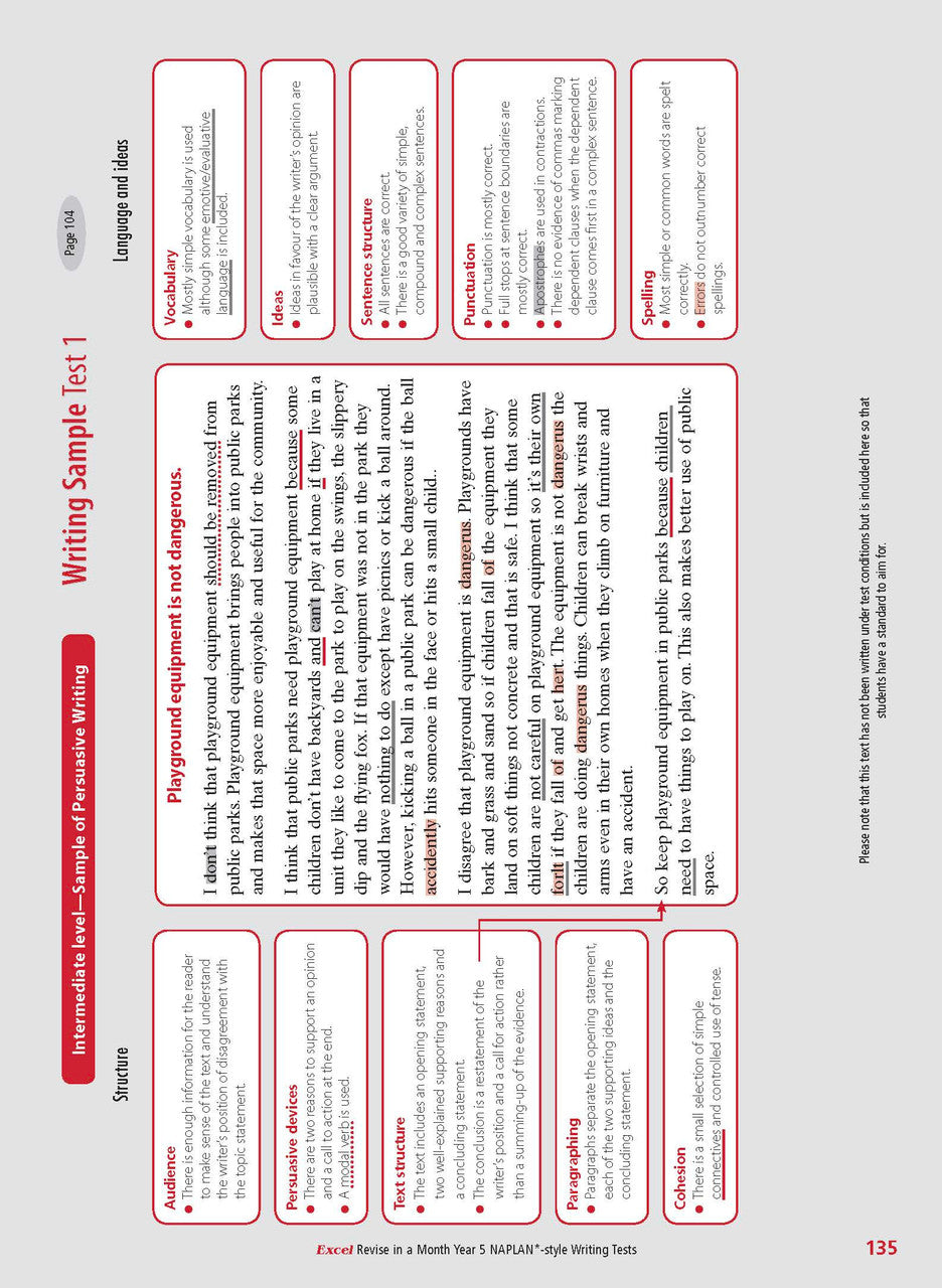 Excel Revise in a Month Year 5 NAPLAN*-style Writing Tests — inside page 13
