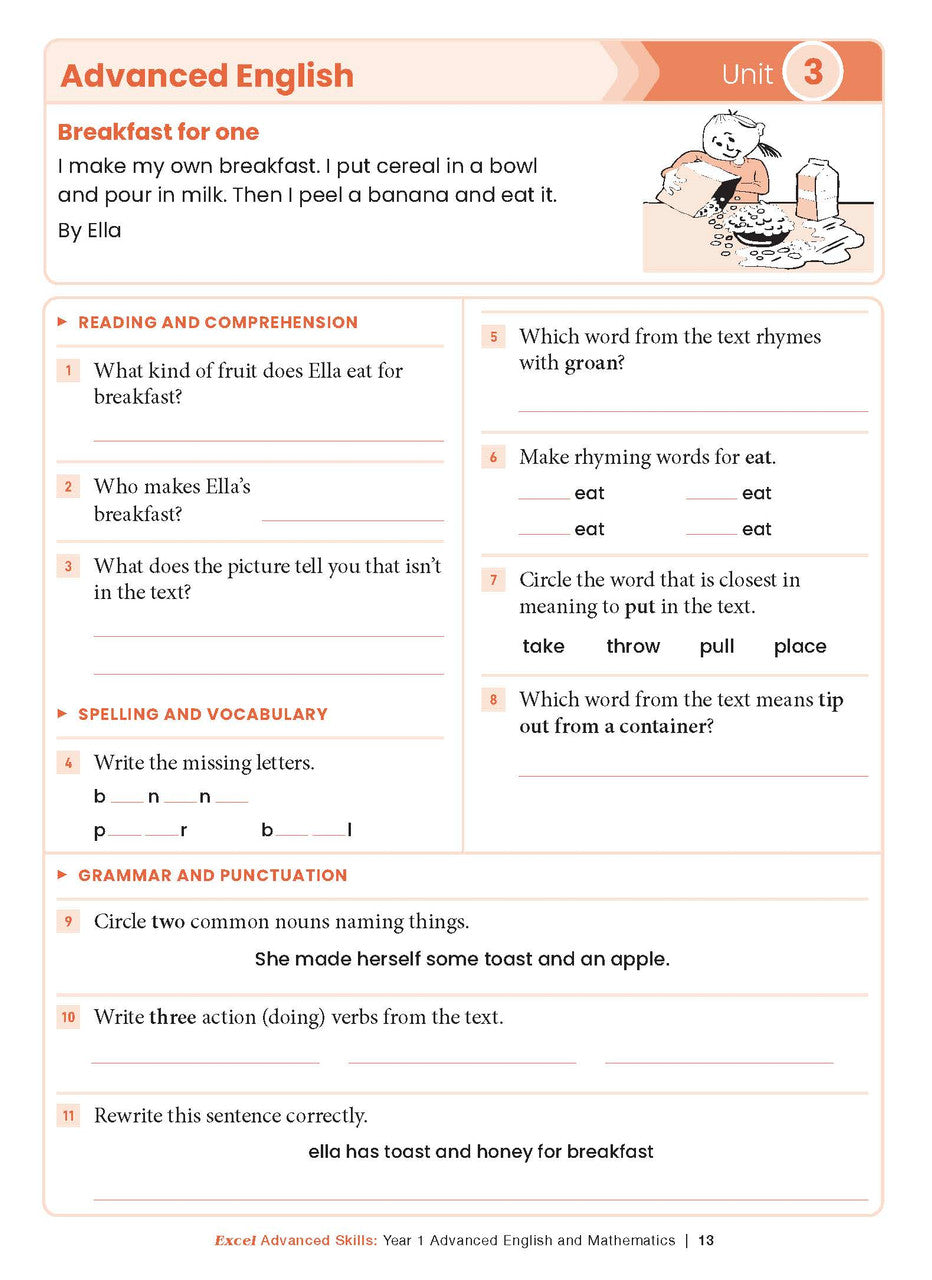 Excel Advanced Skills - Advanced English and Mathematics Year 1 – inside page 8