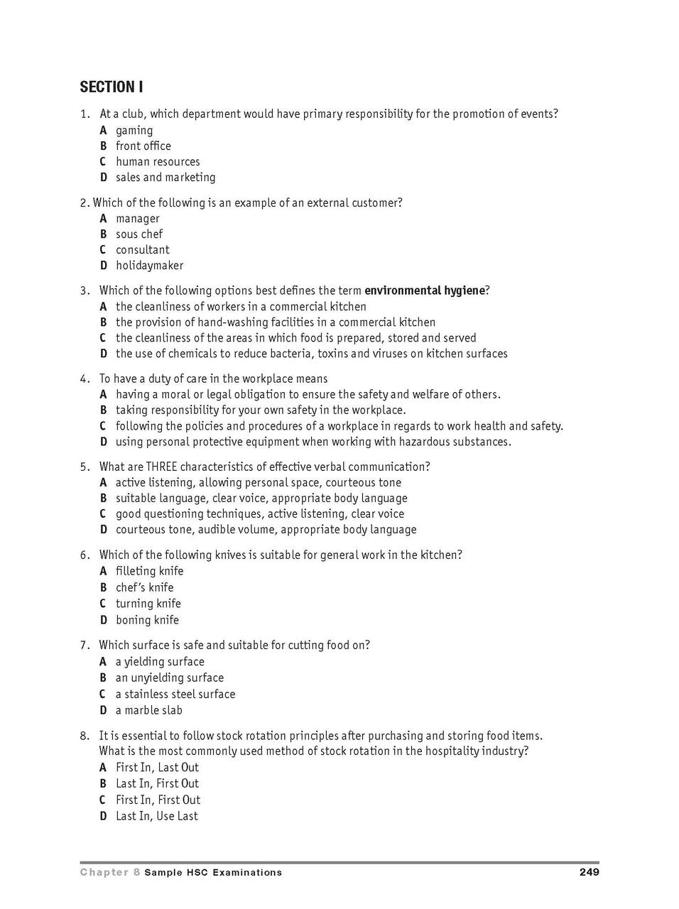 Excel HSC - Hospitality Study Guide — inside page 14