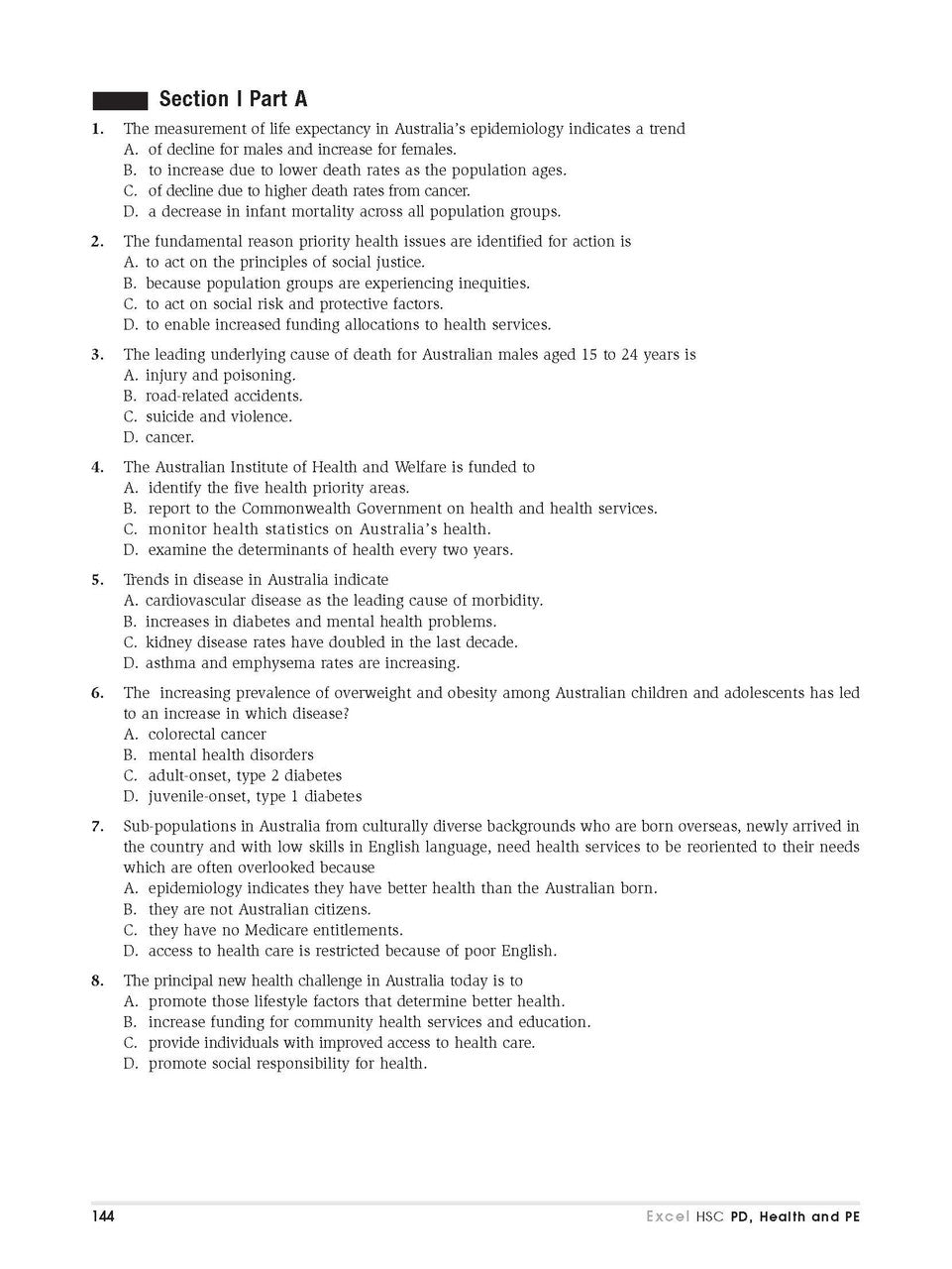 Excel HSC and Preliminary - PDHPE Study Guide — inside page 13
