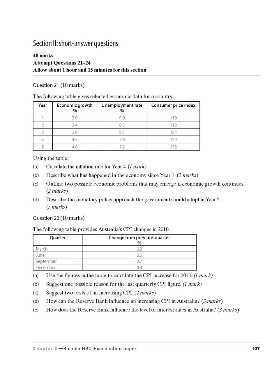 Excel HSC - Economics Study Guide with HSC Study Cards — inside page 15