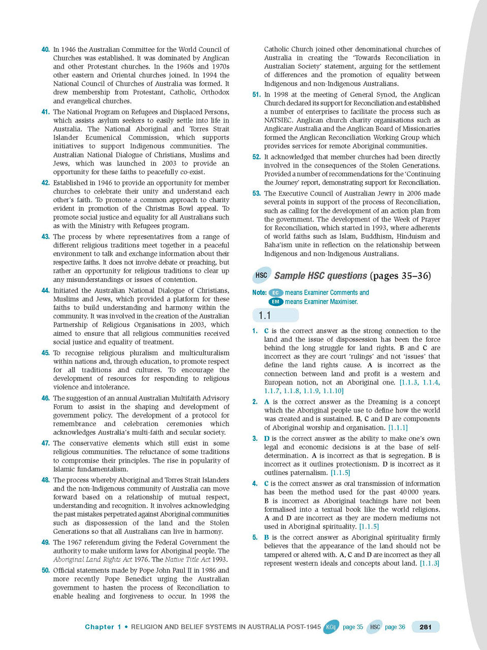 Excel HSC - Studies of Religion I and II Study Guide — inside page 17