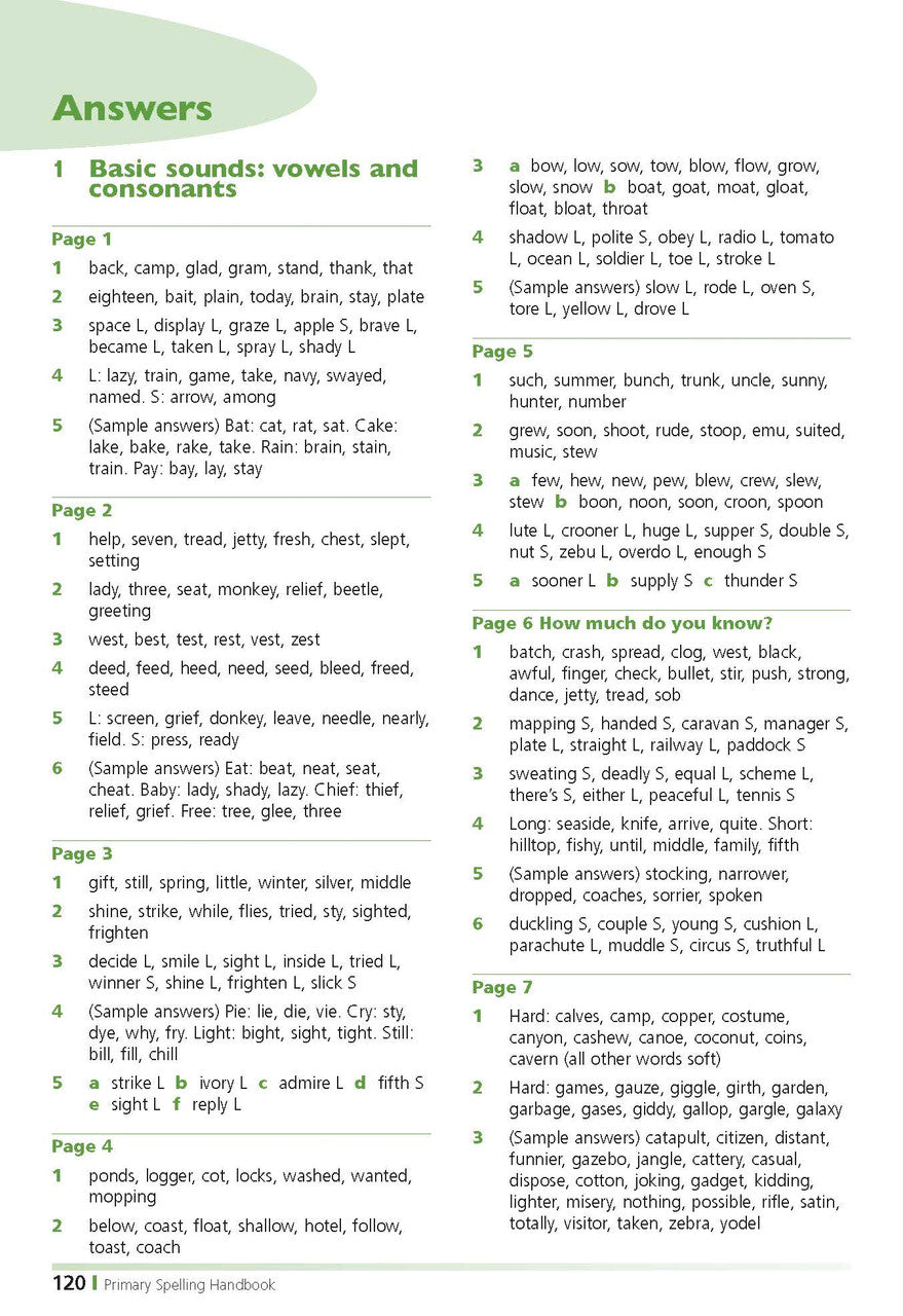 Excel Handbooks - Primary Spelling Years 3-6 — inside page 18