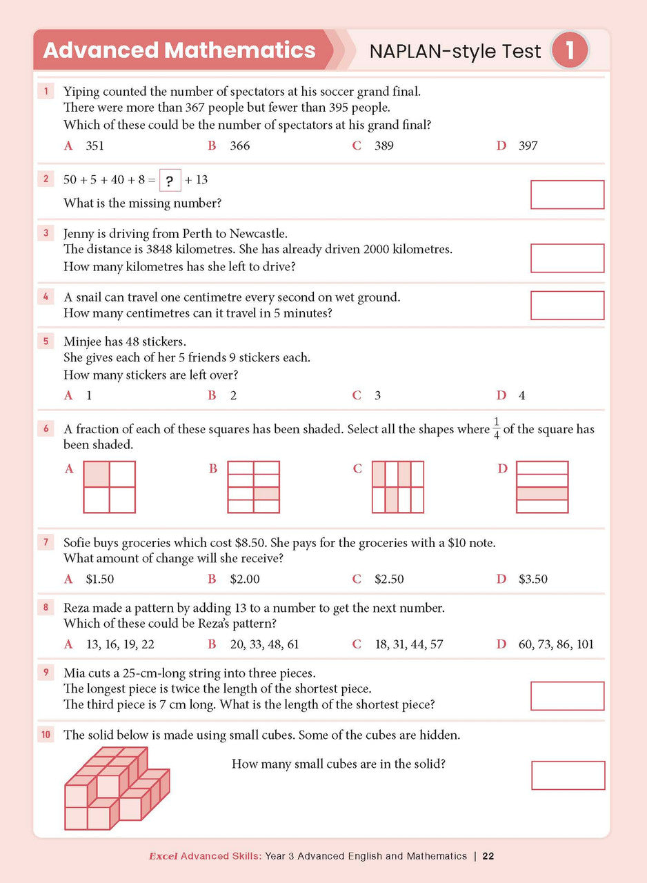 Excel Advanced Skills - Advanced English and Mathematics Year 3 – inside page 9