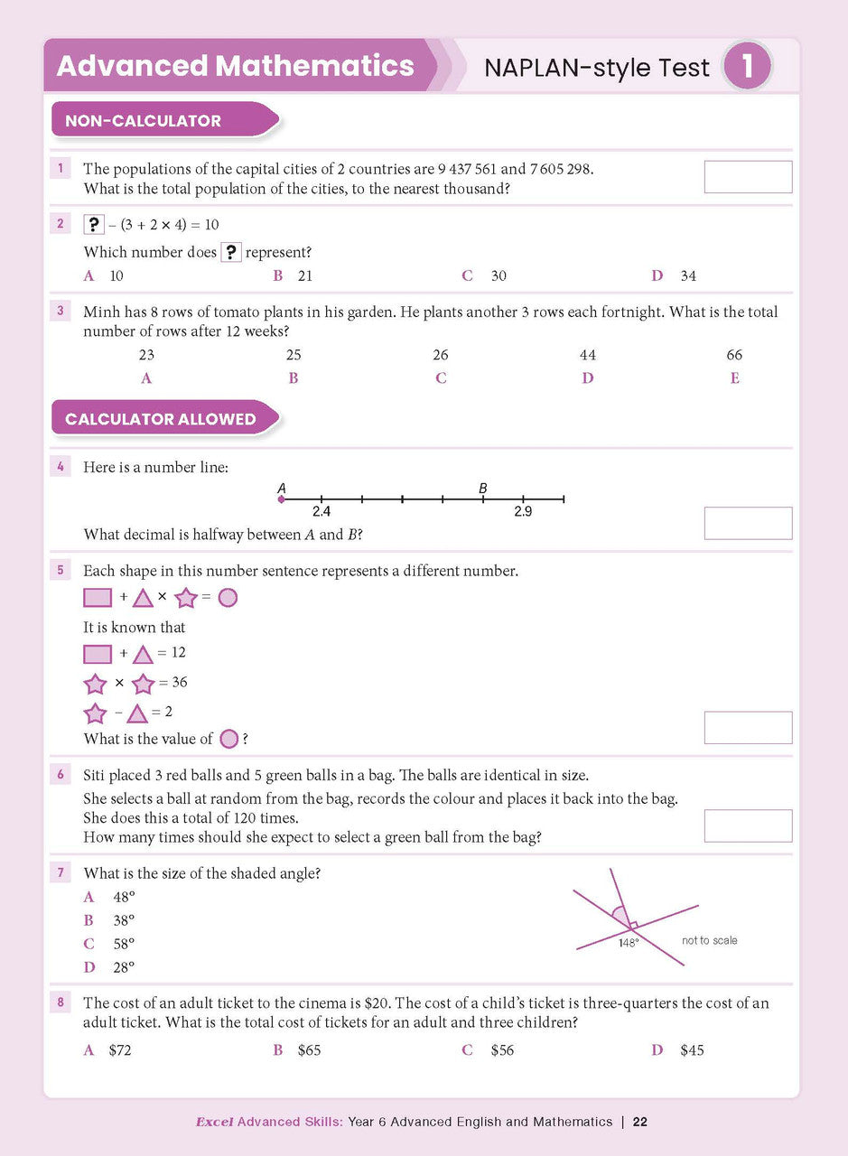 Excel Advanced Skills - Advanced English and Mathematics Year 6 – inside page 9