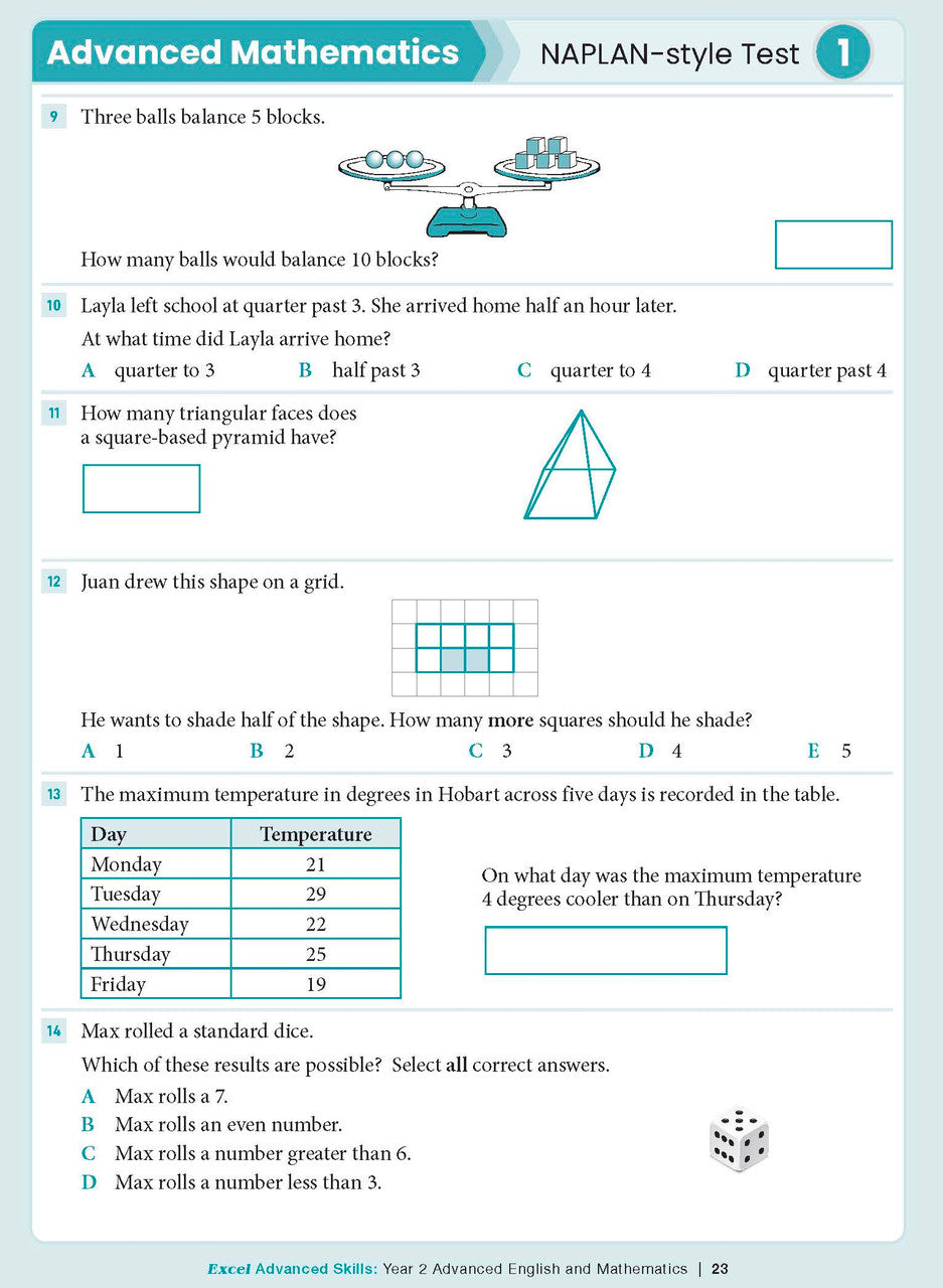 Excel Advanced Skills - Advanced English and Mathematics Year 2 – inside page 10