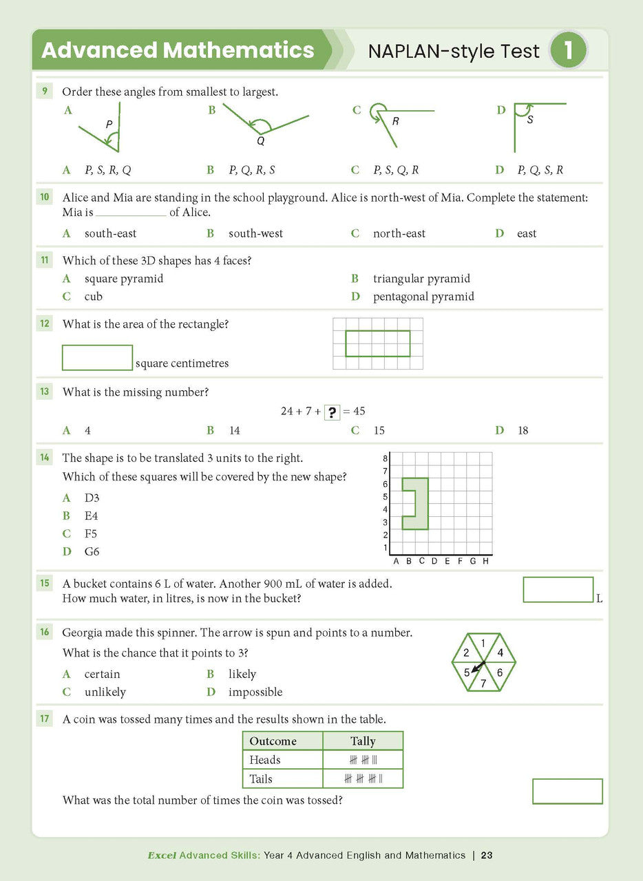 Excel Advanced Skills - Advanced English and Mathematics Year 4 – inside page 10
