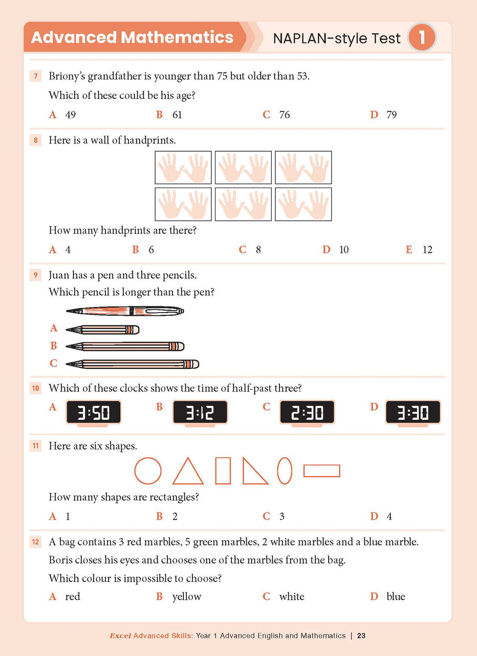 Excel Advanced Skills - Advanced English and Mathematics Year 1 – inside page 10