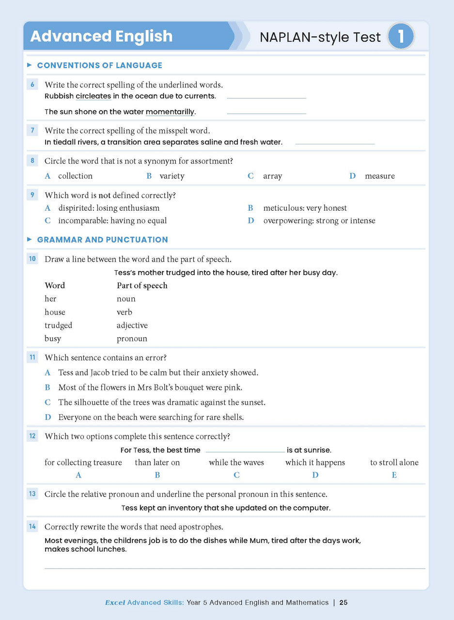 Excel Advanced Skills - Advanced English and Mathematics Year 5 – inside page 12