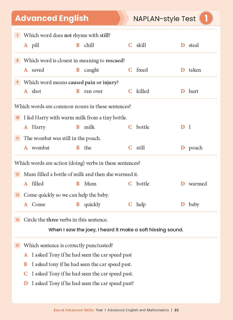 Excel Advanced Skills - Advanced English and Mathematics Year 1 – inside page 12
