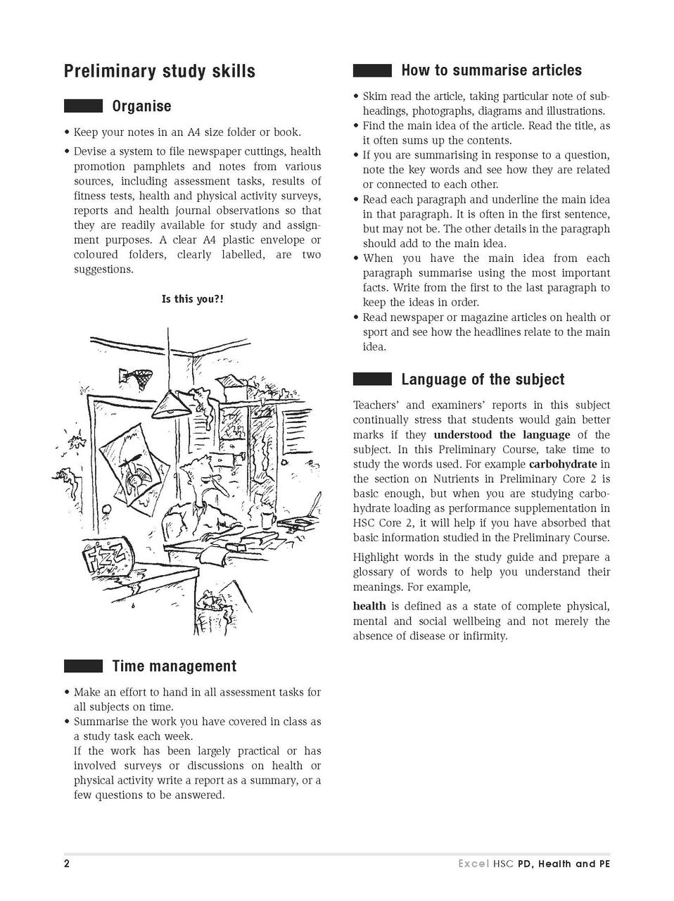 Excel HSC and Preliminary - PDHPE Study Guide — inside page 5