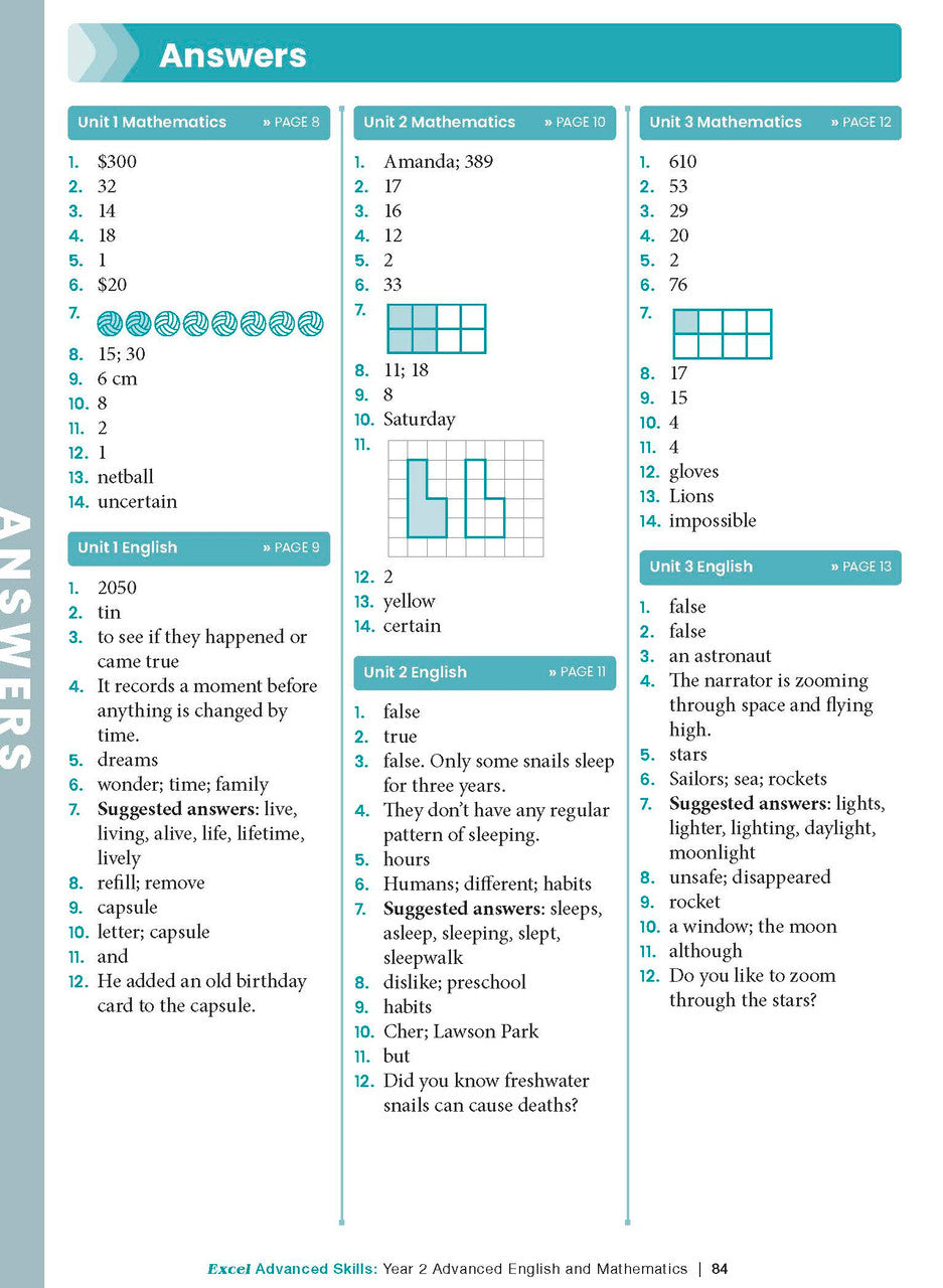 Excel Advanced Skills - Advanced English and Mathematics Year 2 – inside page 13