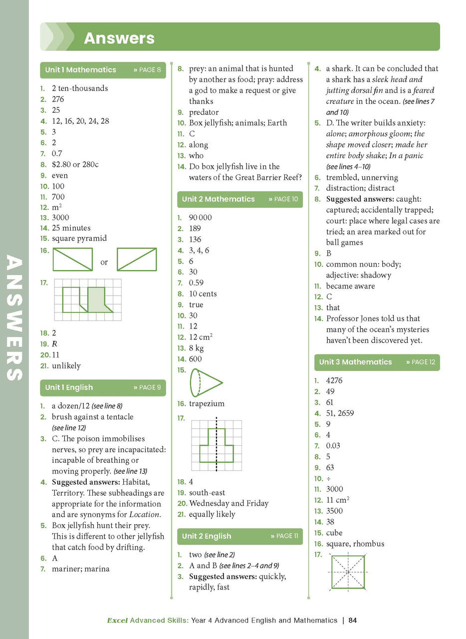 Excel Advanced Skills - Advanced English and Mathematics Year 4 – inside page 13