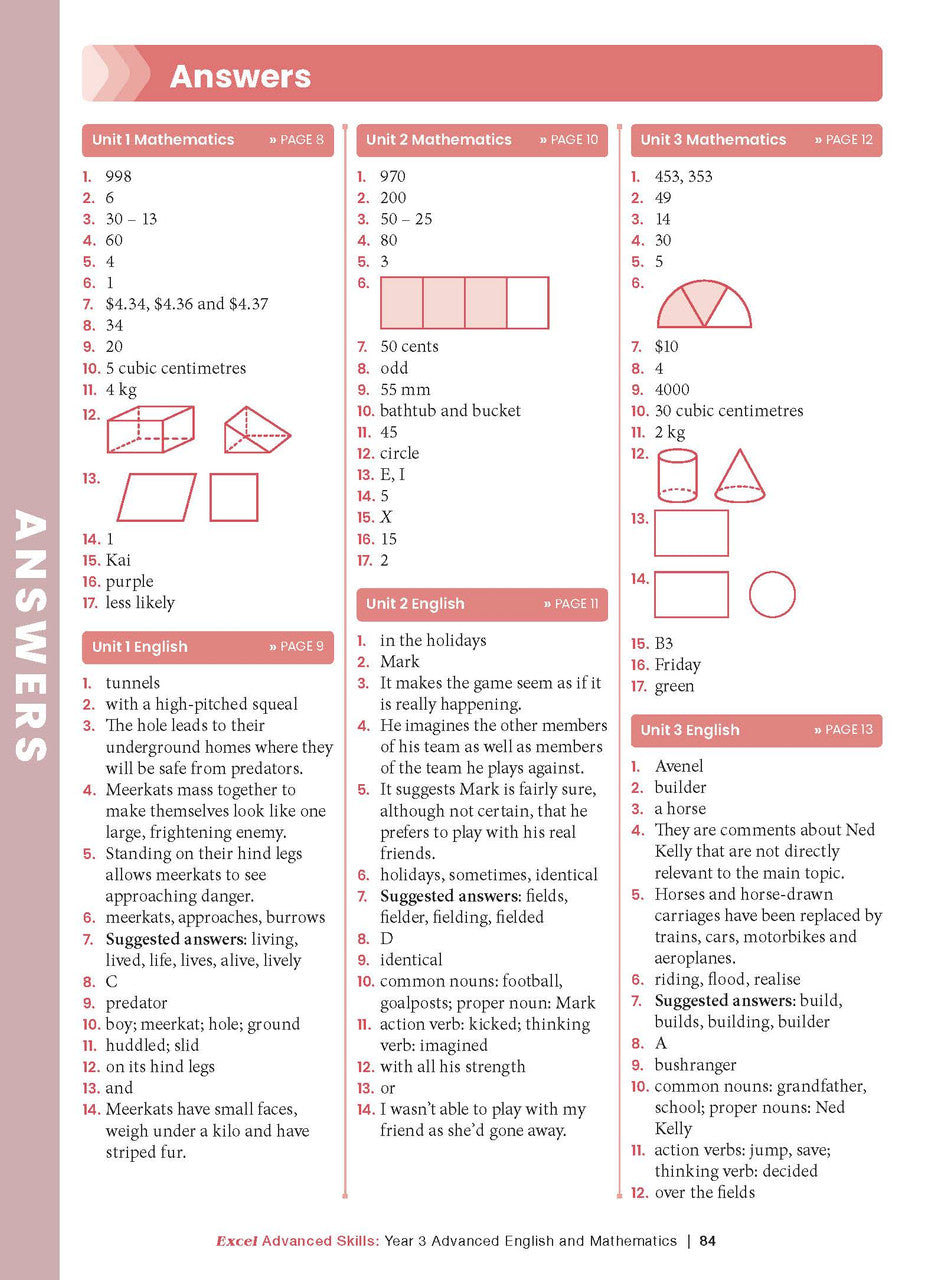 Excel Advanced Skills - Advanced English and Mathematics Year 3 – inside page 12