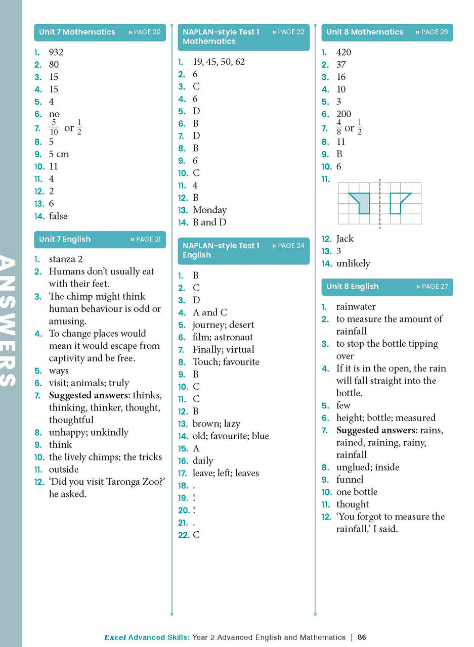 Excel Advanced Skills - Advanced English and Mathematics Year 2 – inside page 14