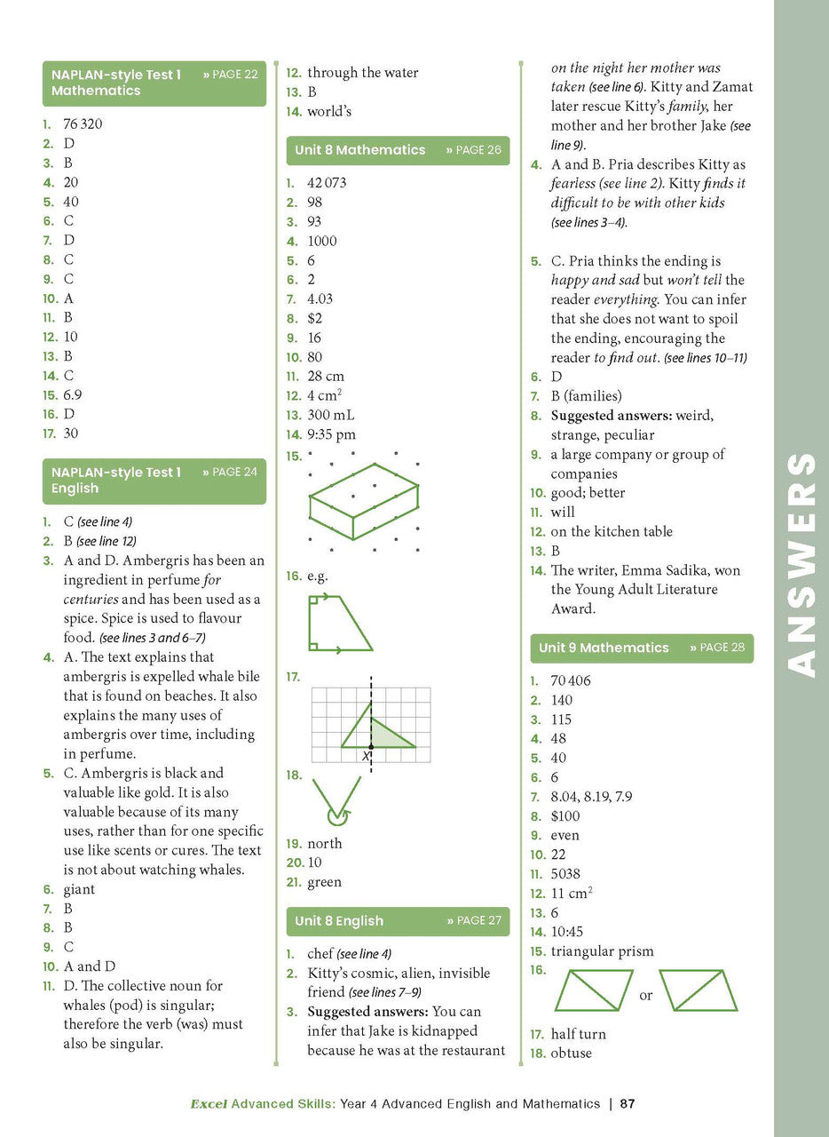 Excel Advanced Skills - Advanced English and Mathematics Year 4 – inside page 14