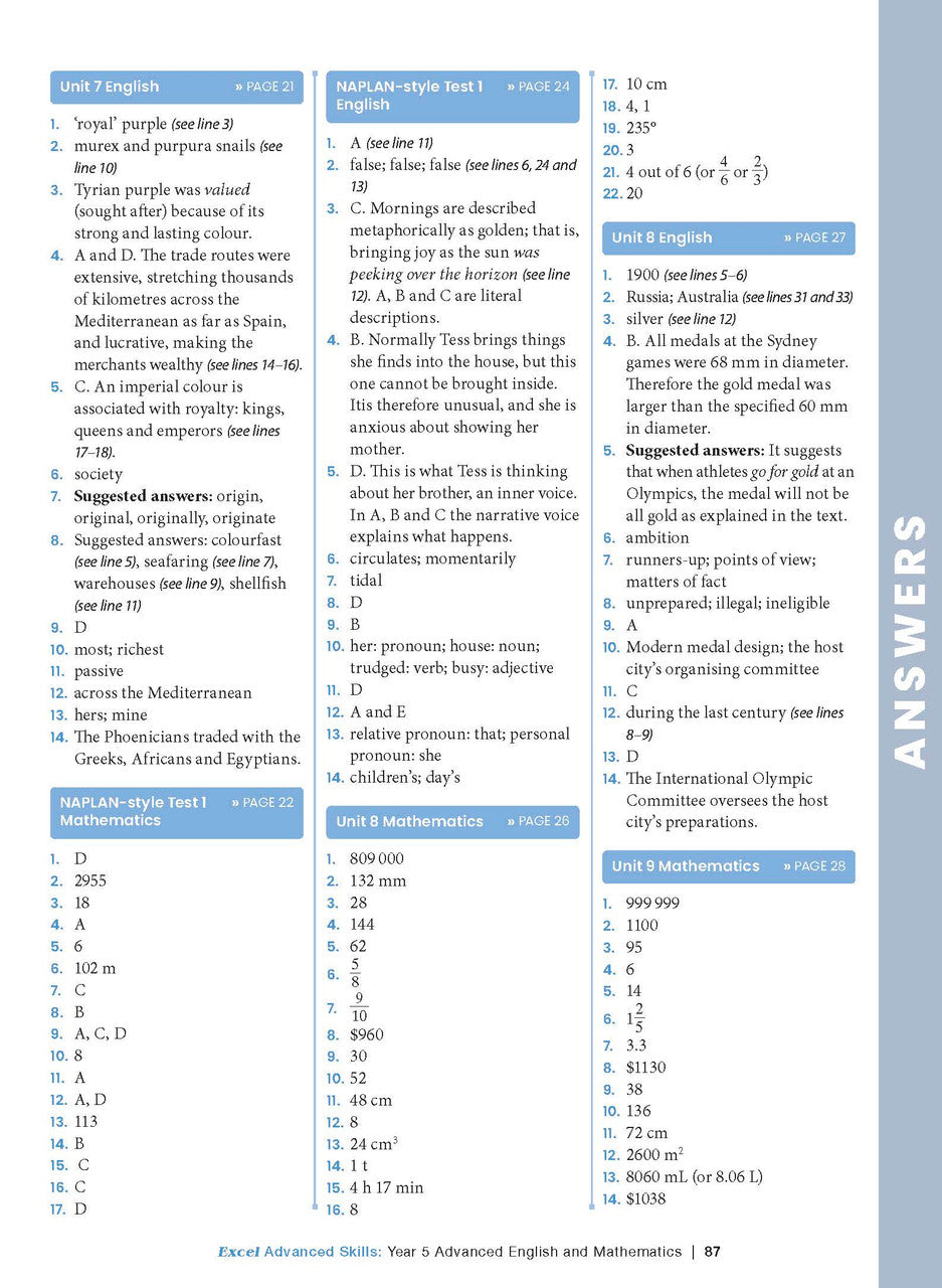 Excel Advanced Skills - Advanced English and Mathematics Year 5 – inside page 14