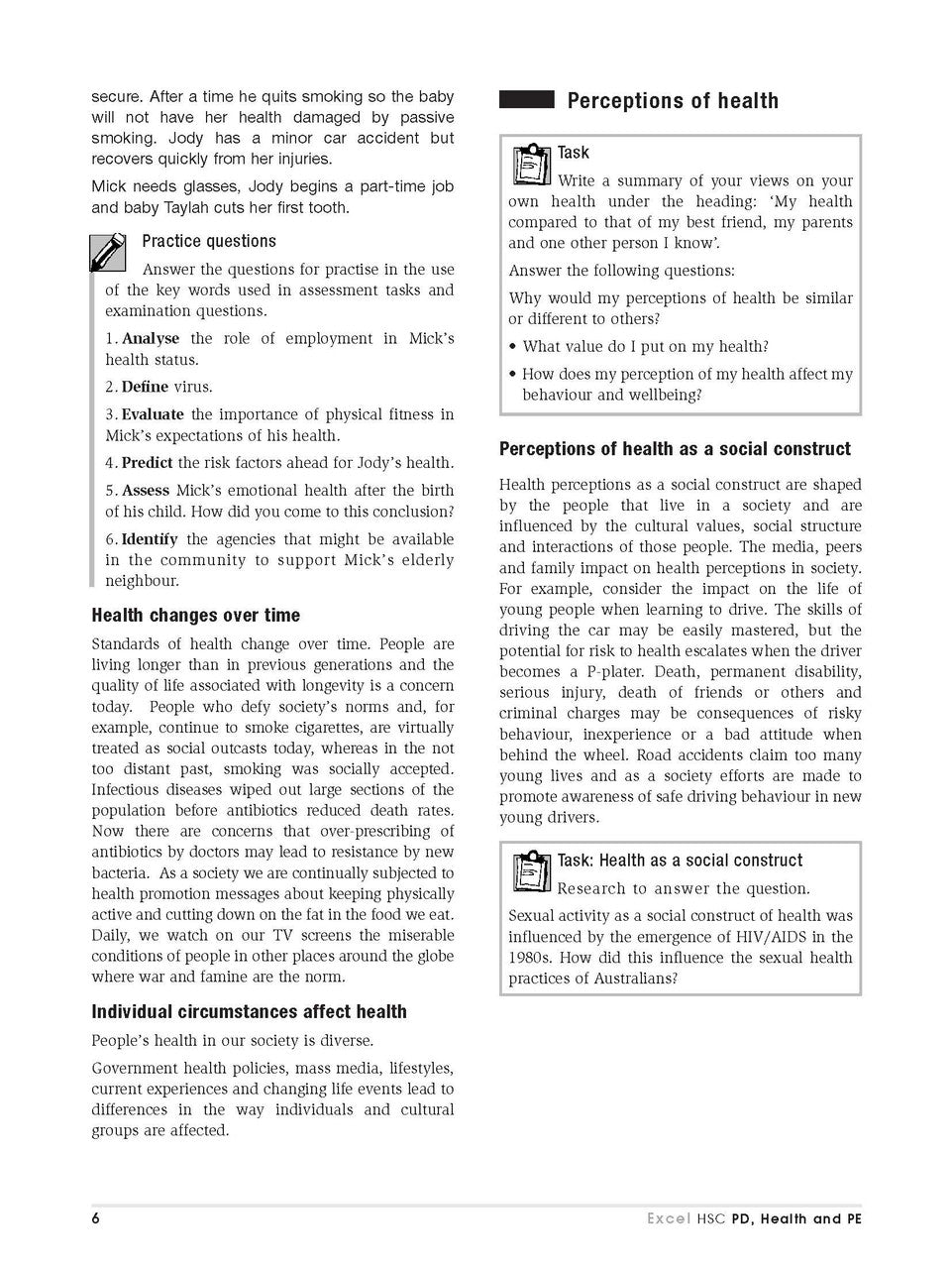 Excel HSC and Preliminary - PDHPE Study Guide — inside page 9