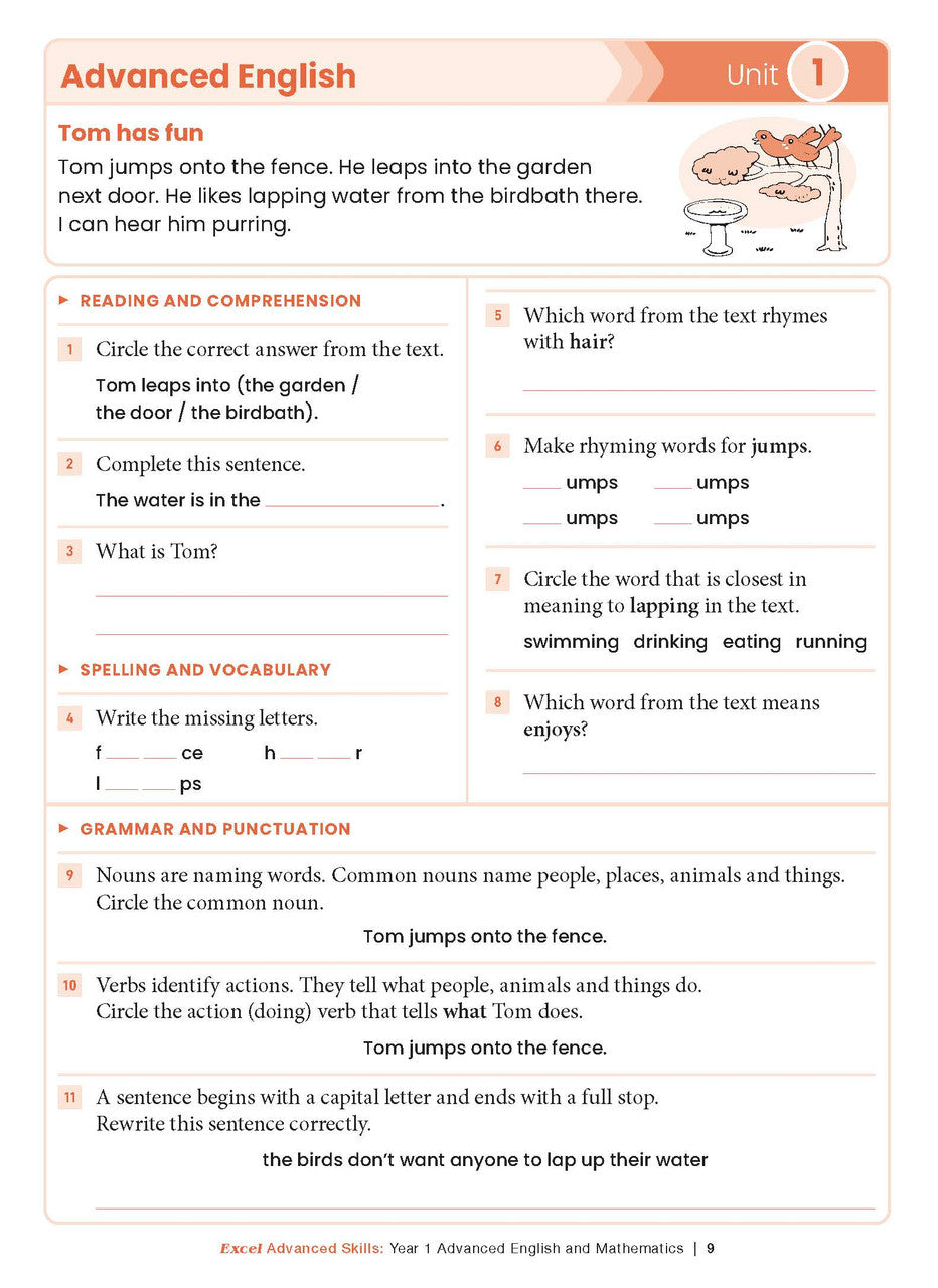 Excel Advanced Skills - Advanced English and Mathematics Year 1 – inside page 4